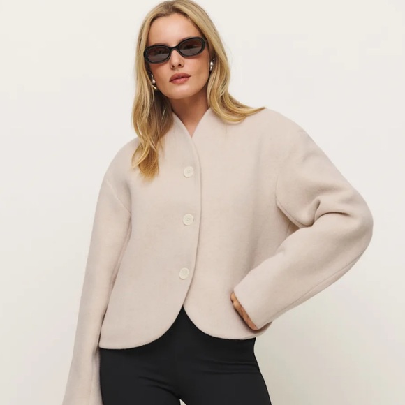 Cream Button-Up Jacket - Picture 1 of 3